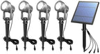 APONUO Solar Spot Lights Outdoor 4-in-1 Solar Landscape Lighting Dusk to Dawn Solar Uplights IP65 Waterproof 9.8ft Cable Outdoor Spot Lights for Yard Pathway Garden Tree Decoration (Cool White) by APONUO