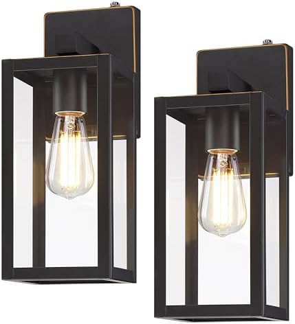 GRUENLICH Outdoor Wall Light Fixture Dusk to Dawn, Tempered Glass by GRUENLICH