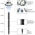 39LED Bright White Solar Pathway Lights Ground Stake Light IP65 Waterproof on/Off Solar Garden Lawn Light with Larger Solar Panel for Outdoor Yard Walkway 2Pack - Image 4