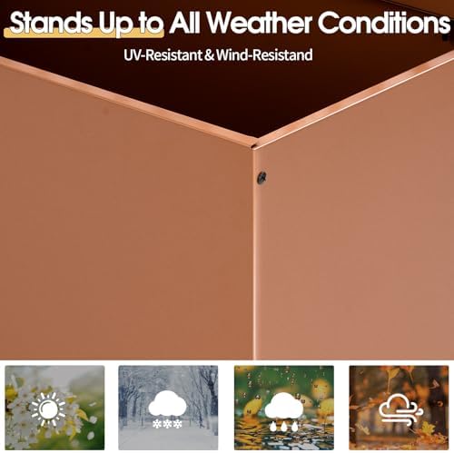 VINGLI 71"H Metal Raised Garden Bed with Trellis, Outdoor Planter Box for Climbing Vegetables, Fruits and Flowers, Privacy Screen, for Backyard, Patio, Balcony (Brown) - Image 6