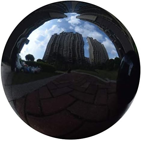 15 inch Diameter Black Gazing Ball,Black Stainless Steel Polished Reflective Smooth Garden Sphere Globe Mirror,Colorful and Shiny Addition to Any Garden or Home - Image 2