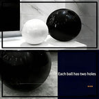1 Pcs Gazing Ball, Stainless Steel Garden Mirror Globe, Polished Ornament Sphere, Hollow Floating Reflective Hemisphere, Home Outdoor Pond, Black(Size:18.89 in/48 cm) - Image 3