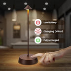 Cordless Table Lamps Rechargeable, 6000mAh LED Battery Operated Desk Lamp, Portable Outdoor Waterproof Touch Stepless Dimmable Wireless Table Light for Dining Restaurant Home Patio (Brown-2PC) - Image 4