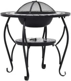 Fire Pit Table, Mosaic Ceramic Square Bowl, Wood Burning Brazier - Image 6