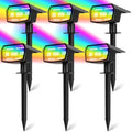 6-Pack Solar Spot Lights Outdoor Waterproof,Landscape Spotlight Multicolor by Sucolite
