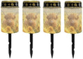 Poceacles Outdoor Lights Solar Grave Candle Solar Cemetery Candles LED Automatic Outdoor Flameless Cemetery Lights for Loss of Dad, Sunflower Highland Cow, Set of 4 by Poceacles