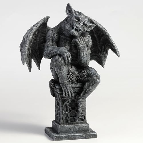 Veronese Design 7 1/8 Inch Beast Gargoyle Thinker Pose on Pedestal Polyresin Collectible Statue Figurine Gothic Fantasy Decor for Home or Gift - Image 2