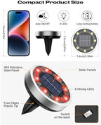 btfarm 16 Pack Solar Lights Outdoor Waterproof, 8 LED Solar Ground Lights - Image 6