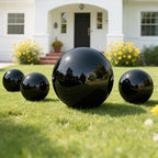 1 Pcs Gazing Globe Mirror Ball, Polished Reflective Smooth Garden Ball Sphere, Colorful and Shiny Addition to Any Garden Or Home Decoration, Black(Size:22.83in/58cm) - Image 2