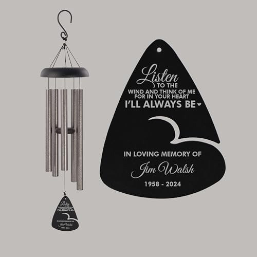 Personalized Listen to The Wind Memorial Wind Chime (21" Black) - Image 2