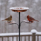 Metal Birdbath Outdoor Vintage Freestanding Bird Bath Bowl - Image 4