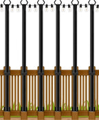 Beizelte 6 Pack 5Ft String Light Poles,Outside String Lights,Outdoor Light Poles,Metal Poles Stand for Patio,Backyard,Deck by Beizelte