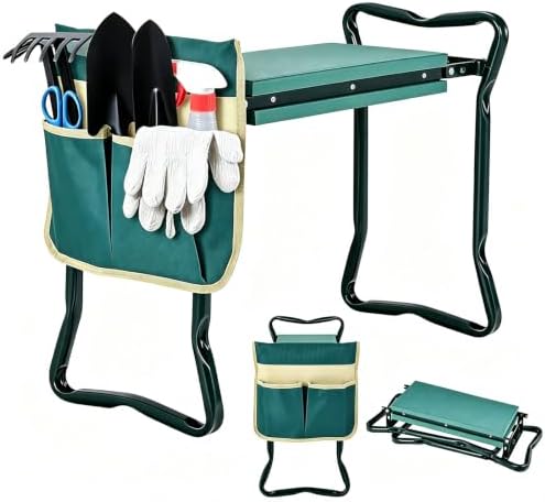 Garden Kneeler Seat,Folding Stool with Handles,Thick EVA Foam Pad by LZTET