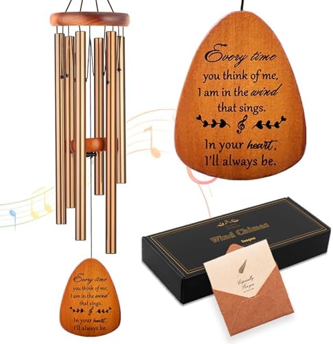 Soopau Memorial Gifts, Sympathy Wind Chimes Memorial Wind Chimes for Loss of Loved One Prime, Sympathy Gift, Bereavement/Remembrance Gifts in Memory of Loved One Mother Father, 30" Wooden by SOOPAU