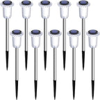 10 Pack Solar Lights Outdoor Waterproof Pathway Lights, Warm White - Image 6