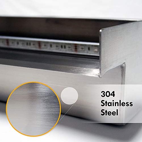 24" Color-Changing Stainless Steel Spillway with Remote Control - Image 3