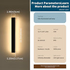2 Pack 31.4inch Modern Outdoor LED Wall Sconce, Dimmable 3000K-6000K with Remote Control, IP65 Waterproof, Black Aluminium Long Exterior Wall Light Fixture for Porch, Patio, Garage, Yard - Image 4