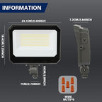 LAMPHOME LED Flood Lights Outdoor 15/20/35W and 3000/4000/5000K Adjustable 3900Lm,Dusk-to-Dawn Sensor o Dawn Flood Light for Yard, Garage, Garden,UL Listed, Includes Knuckle Mount UL Listed - Image 7