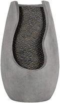 Tabletop Water Fountain Creative Tabletop Fountain Geometric Fountain Resin Water Fountain for Indoor Outdoor Garden Terrace Waterfall Fountain Gift Tabletop Fountain(A) by Unknown