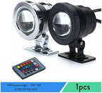 Waterproof 10W RGB LED DC 12V Outdoor 16 Color Changing Waterproof Underwater Flood Spot Light Lamp Garden(Silver,15W AC DC 12V) - Image 2