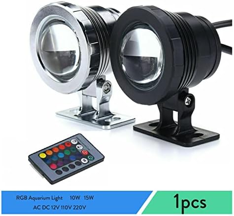 Waterproof 10W RGB LED DC 12V Outdoor 16 Color Changing Waterproof Underwater Flood Spot Light Lamp Garden(Black,15W AC DC 12V) - Image 2