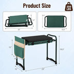 GIANTEX Garden Kneeler and Seat, Foldable 2-in-1 Gardening Bench, Green - Image 3