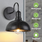 MATAMEYE Outdoor Barn Light Fixture, Large Black Exterior Wall Sconces - Image 3