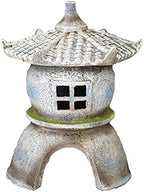 RAN Polyresin Asian Pagoda Lantern Figurine Solar Powered Zen Pagoda Outdoor Statue, Waterproof Garden Sculpture, 11.02" Tall by Unknown