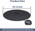 20" Round Fire Pit Lid Fits for Bonfire Pits up to 18", Metal Cover with Handle, All-Weather Resistance Outdoor Firepit Accessory, Smokeless Fire Pit Cover for Fire Tables - Image 3