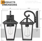 Large Outdoor Light Fixtures Wall Mount 21'' Waterproof Exterior Wall Lanterns with Glass, Outdoor Wall Light, Outside Wall Sconces, Front Porch Lights for House Garage Doorway Patio 1 Pack - Image 2