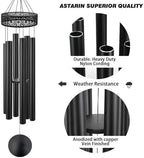 ASTARIN 60'' Deep Tone Wind Chimes for Outside -Extra Large Windchimes with 6 Heavy Tubes, Memorial Wind Chimes Outdoor for Garden Hanging Décor,Sympathy Gifts, Black - Image 4