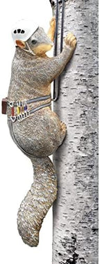 What ON Earth Climbing Squirrel Figurine - Garden Decor for Outside, Yard Art Squirrel Gifts, Funny Tree Climber Statue Outdoor Decor by WHATONEARTH