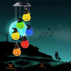 Hummingbird Solar Wind Chimes for Outside - Color Changing LED Outdoor Solar Lights Waterproof Windchimes, Home Garden Patio Yard Porch Decoration (Pumpkin) - Image 4
