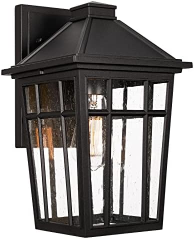 Darkaway Outdoor Sconce Lights Wall Light Fixtures, 14inch Large Porch Light Outdoor Wall Anti-Rust Waterproof Aluminum with Glass Exterior Light Fixture for Patio Yard Doorway Garage (Large, Black) by Darkaway