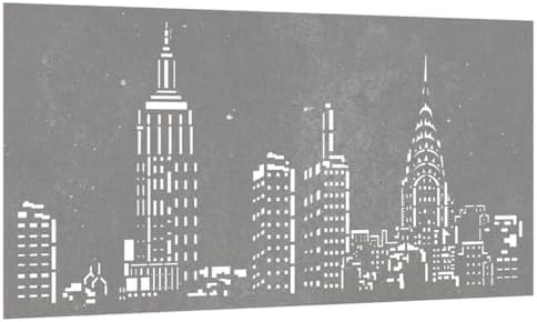 HKPWRBFG Corten Steel Wall Decor 41.3x21.7 in Skyline Garden Ornament - Image 3