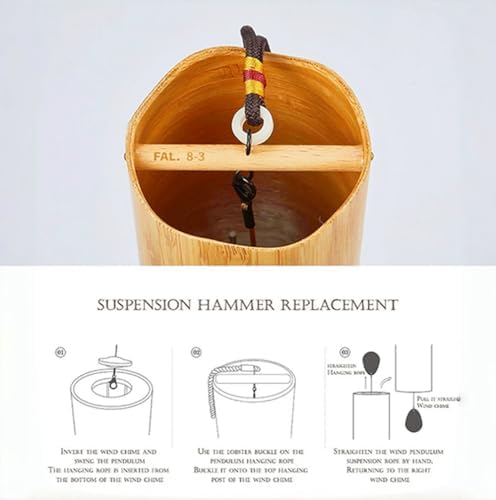 Bamboo 8-Tone Chords Wind Chimes Musical Chords Sound Healing Meditation Yoga Home Garden Patio Decoration - Image 5