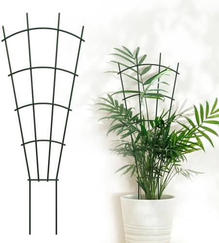6-Pack Metal Trellis for Potted Plants, 32" Heavy Duty Garden Trellis for Climbing Plants, Rustproof Powder Coated Indoor/Outdoor Trellis for Climbing Vines, Flowers, Houseplants by DOLEMODUO