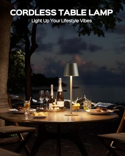 JACKYLED Cordless Lamp DIY Height, 3 Color Stepless Dimming, 5000 Capacity - Image 3