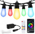 50FT Outdoor String Lights, IP65 Color Changing Patio Lights, App Remote by vellxelzor