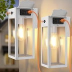 Porch Lights with GFCI Outlet, 2-Pack Motion Sensor Outdoor Lights by WelcometoOYKYOHEI