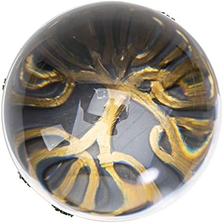 Pacific Trading Tree of Life Gazing Ball Outdoor Garden Decorations, Hand Painted Durable Mirror Globe Home Decor, 8.5 Inches - Image 3