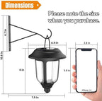 Dynaming 4 Pack Solar Flame Lanterns Outdoor, Hanging Solar Powered Wall Mounted Sconce Lights, Flickering Flame LED Light Auto On/Off, Waterproof for Garage Stair Patio Front Porch Yard - Image 3