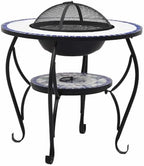 Mosaic Fire Pit Table, Ceramic Round Wood Burning Bowl, 26.8 in - Image 2