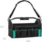 Amazon Basics Tool Bag Organizer with LED Light, 30 Pockets, Adjustable Shoulder Straps, Portable, Black - Image 6