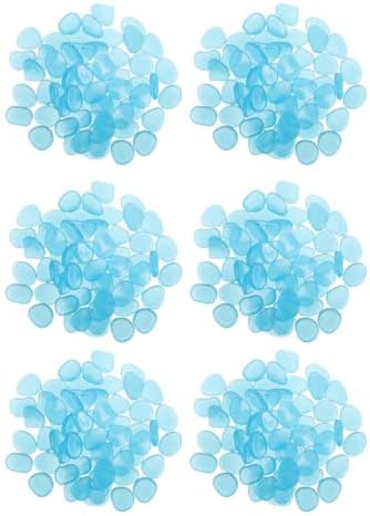 Xmas Glowing Pebbles Stones 300pcs Blue Resin Glow in Dark Rocks by cabilock