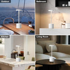 Kakanuo White Cordless Lamp Set, Rechargeable Lamp, 3 Color Temperature, LED Outdoor Wireless Lamps, Battery Operated Lamps, Stepless Dimmable, Touch Control - Image 5