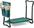 Goplus Garden Kneeler and Seat, Heavy-Duty Garden Bench w/Large Tool Pouch, Widen EVA Foam Kneeling Pad, Portable Gardening Gift for Women Men Seniors, Foldable Garden Stool for Kneeling & Sitting by Goplus