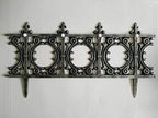 Jumbl Decorative Solar Wrought Iron Metal Look Garden Border Fence (4 Pieces) - Image 2