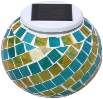 Alipis Glass Solar Lawn Light Color Changing Outdoor Lamp for Garden by Alipis