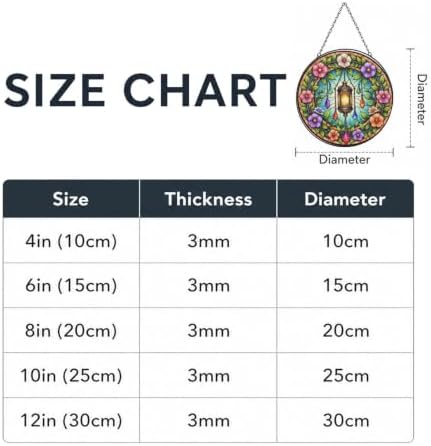 Ornate Lantern with Blooming Flowers and Gems Stained Glass Suncatcher 12in - Image 5